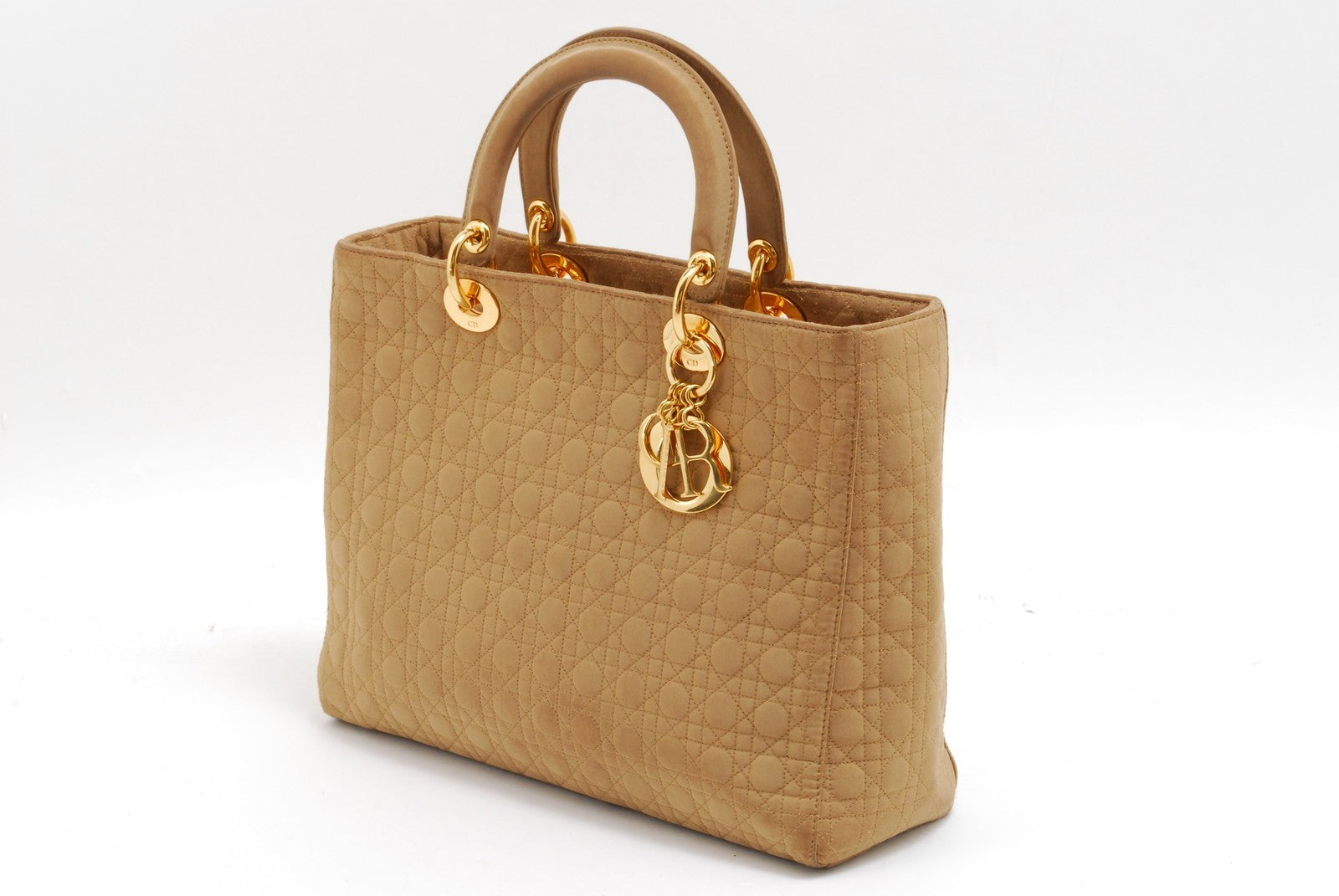 Dior Lady Dior Handbag - Beige, Nylon