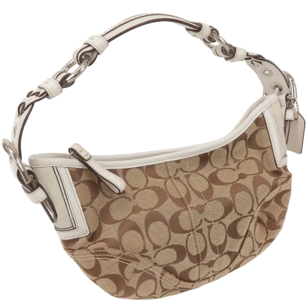 Coach signature White and beige Shoulder Bag- RARE!