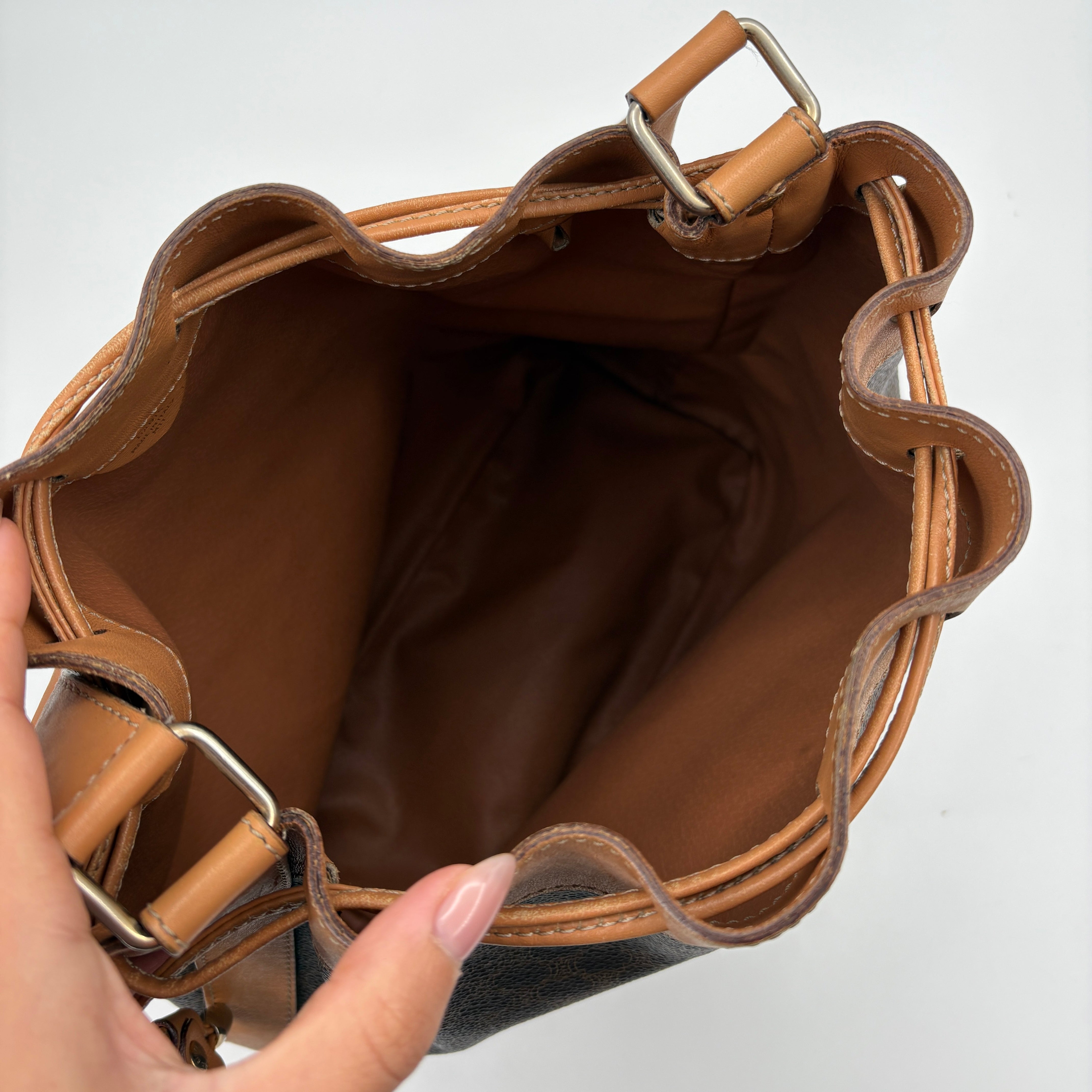 Macadam Triomphe Canvas Bucket Shoulder Bag