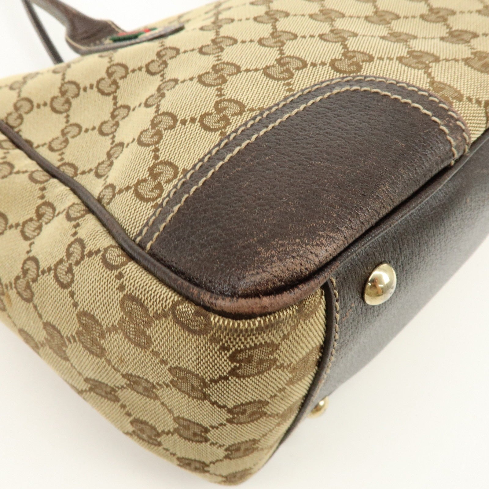 Gucci Sherry Line Tote Bag - Beige, GG Canvas, Leather