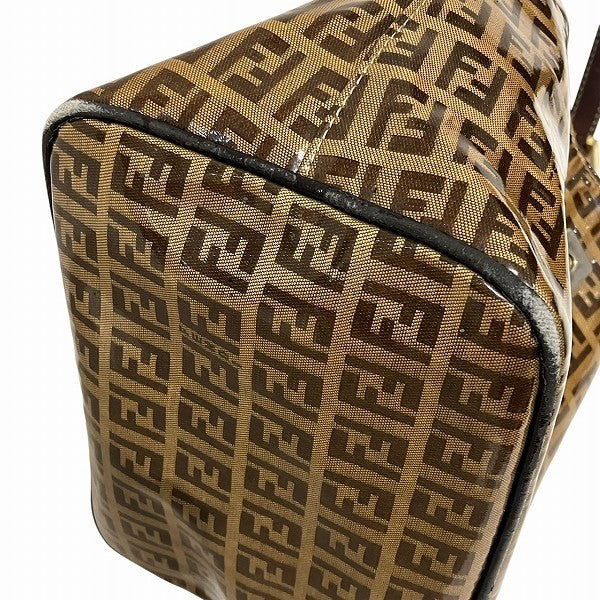 Fendi Zucchino Handbag - Brown, Patent Leather