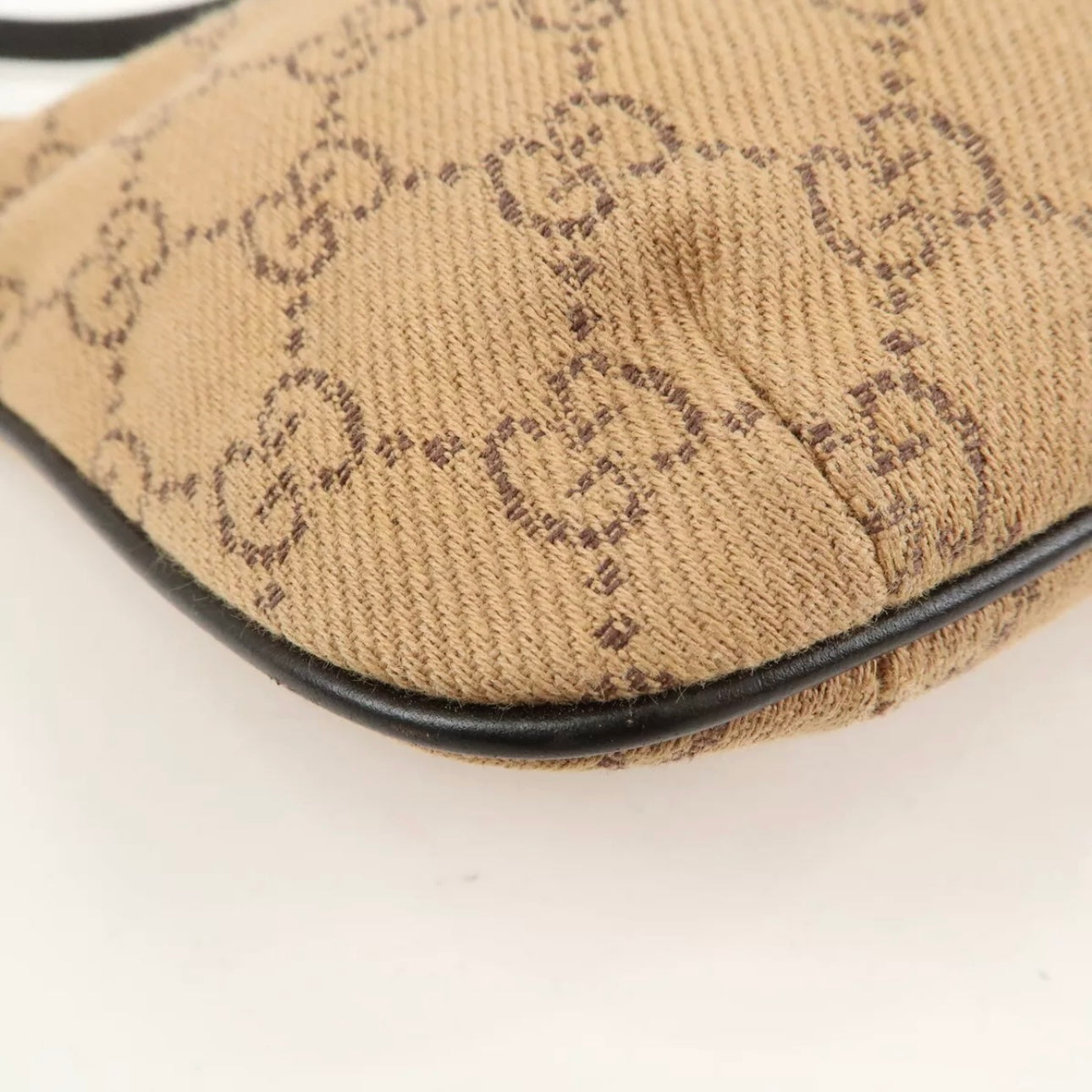 GG Denim Leather Shoulder Bag