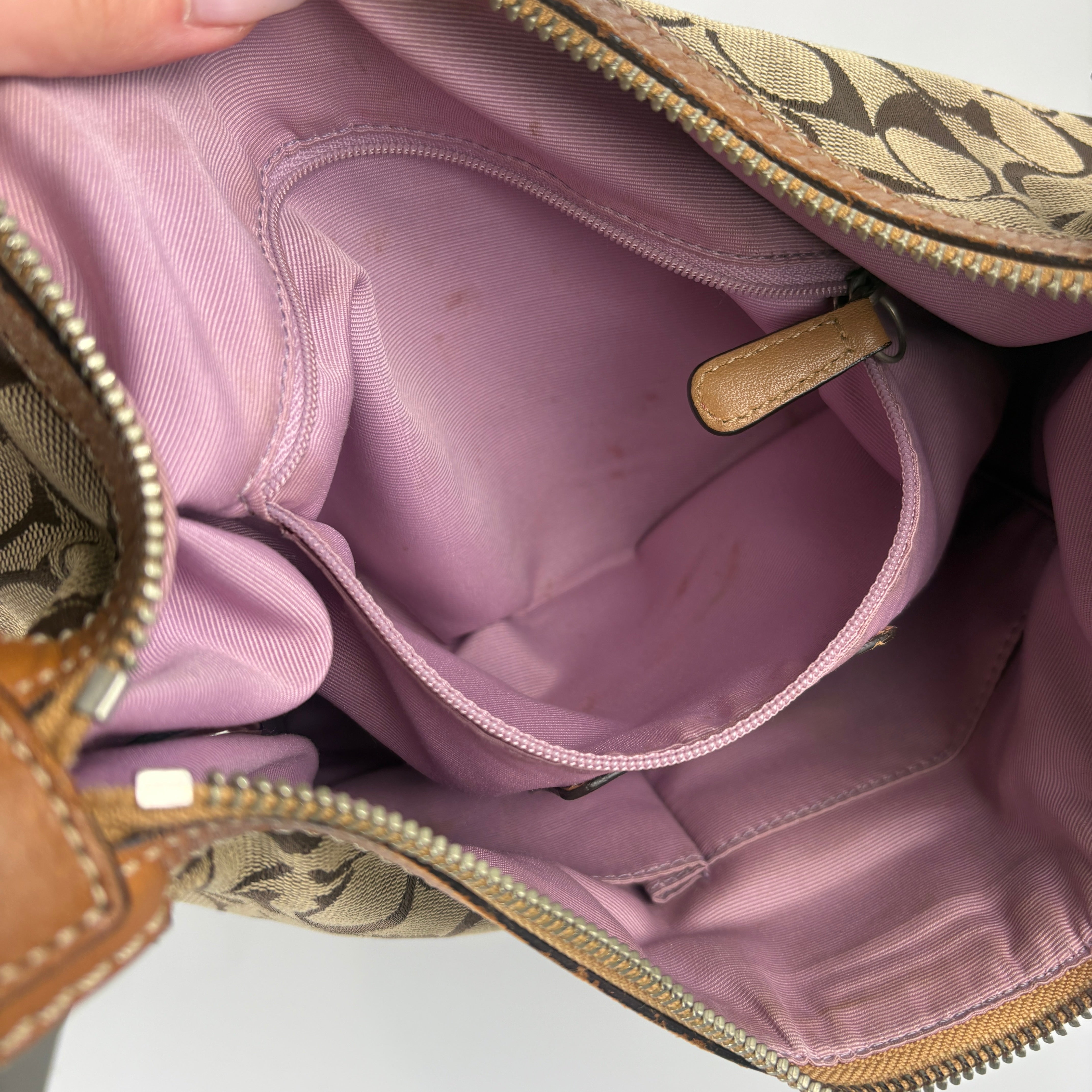 Coach Signature Brown Hobo Bag