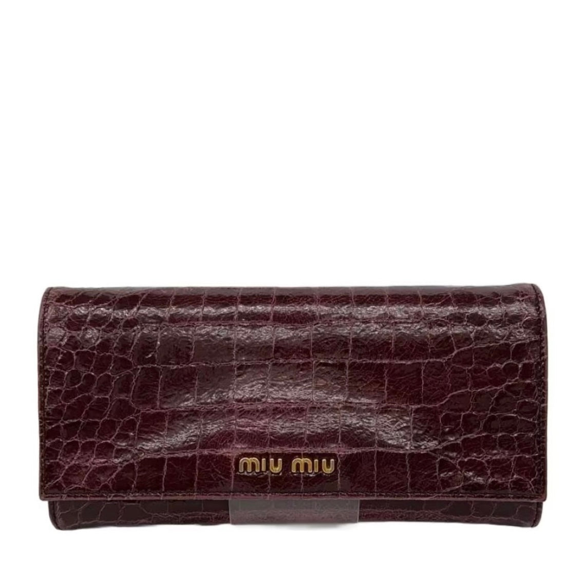 Miu Miu Croco purple wallet