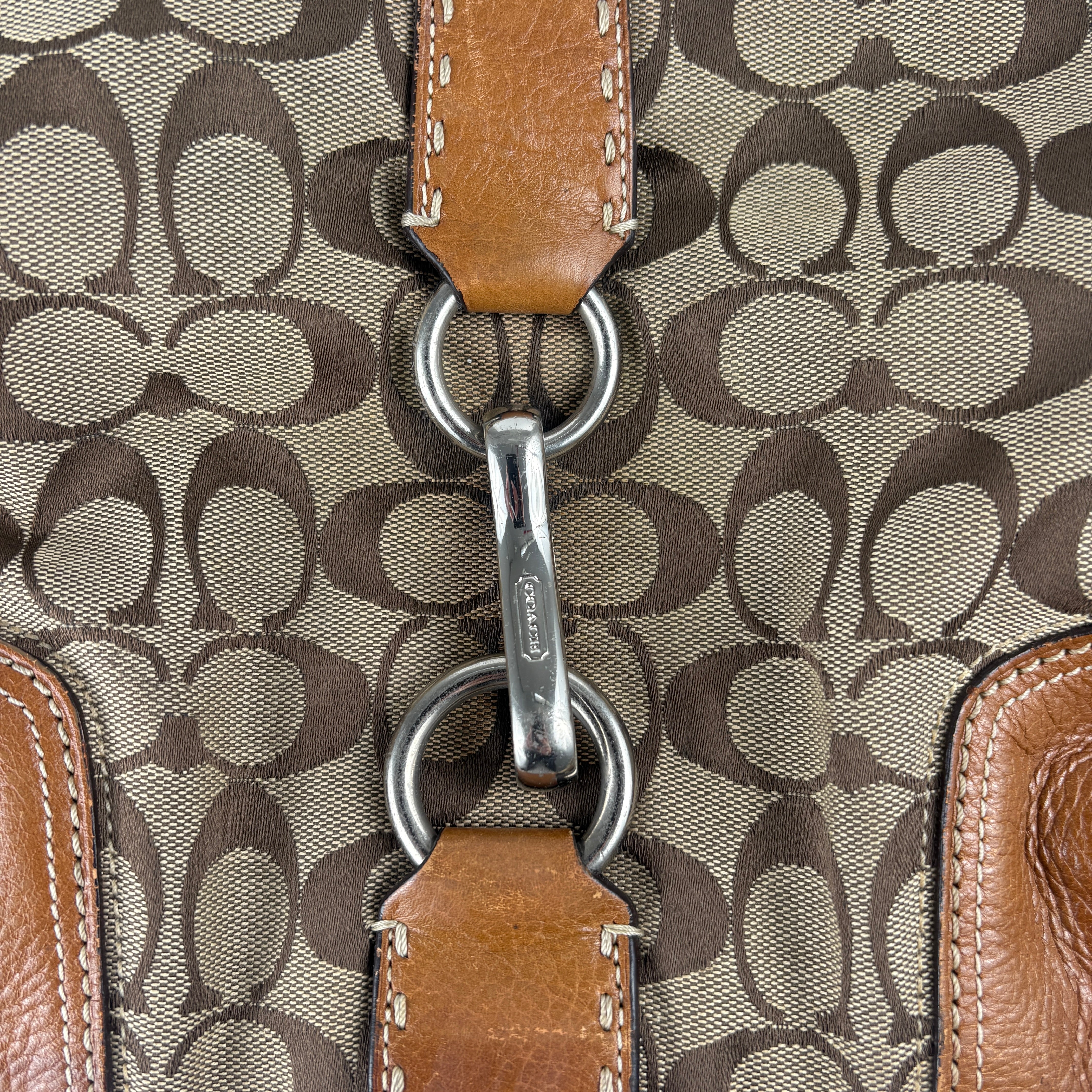 Coach Signature Brown Hobo Bag