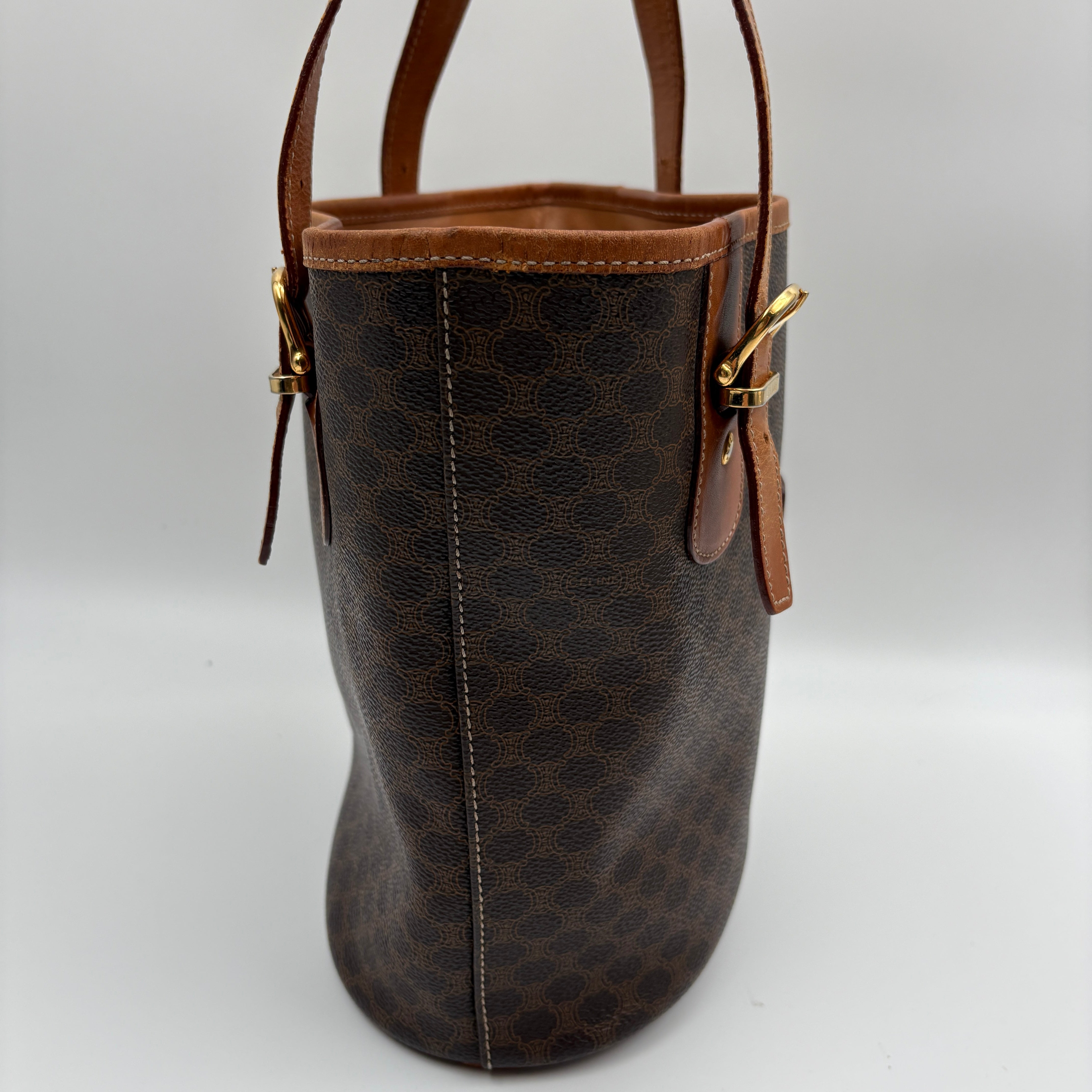 Bucket Tote Bag Macadam Pattern Triomphe