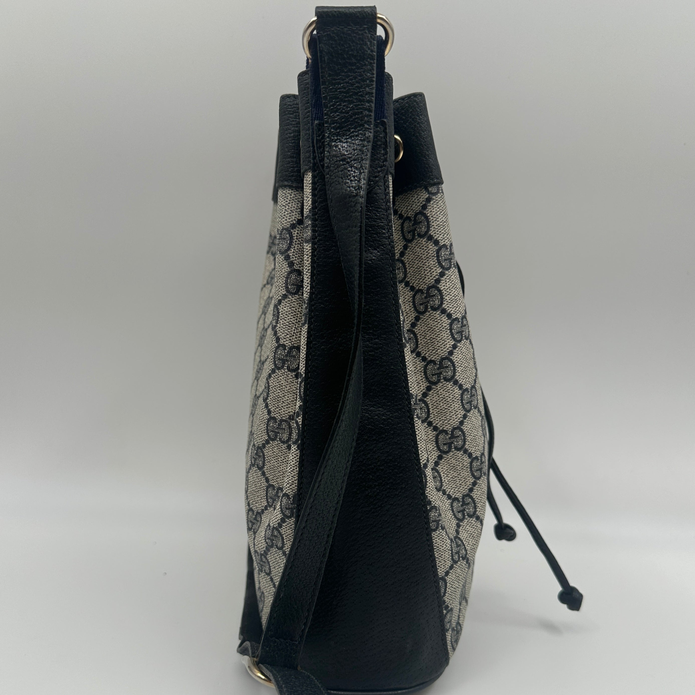 Bucket Bag Sherry Line PVC Leather Navy