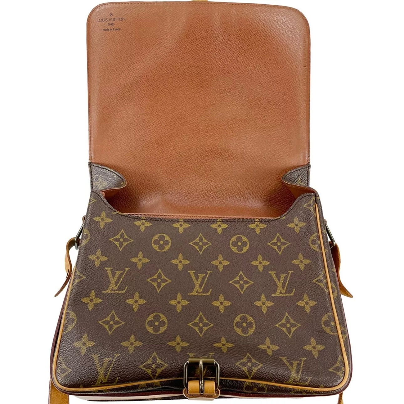 Louis Vuitton Monogram Cartouchiere GM Leather Brown Shoulder bag