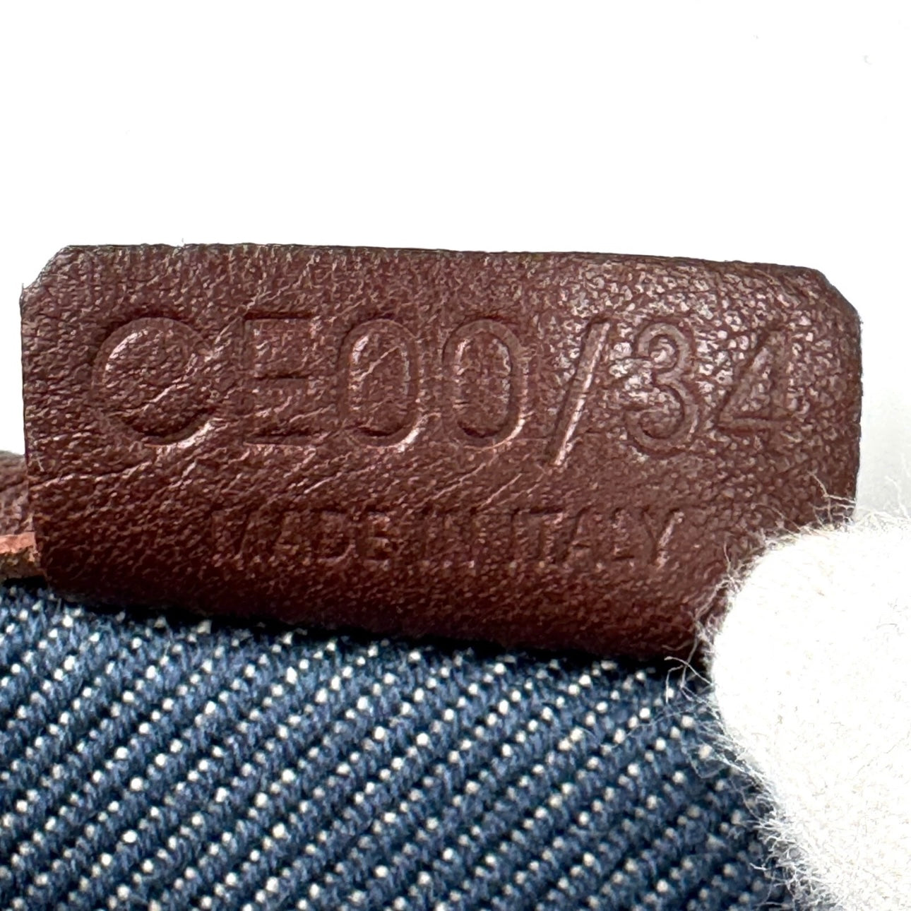 CELINE Shoulder Bag Denim Paris Macadam
