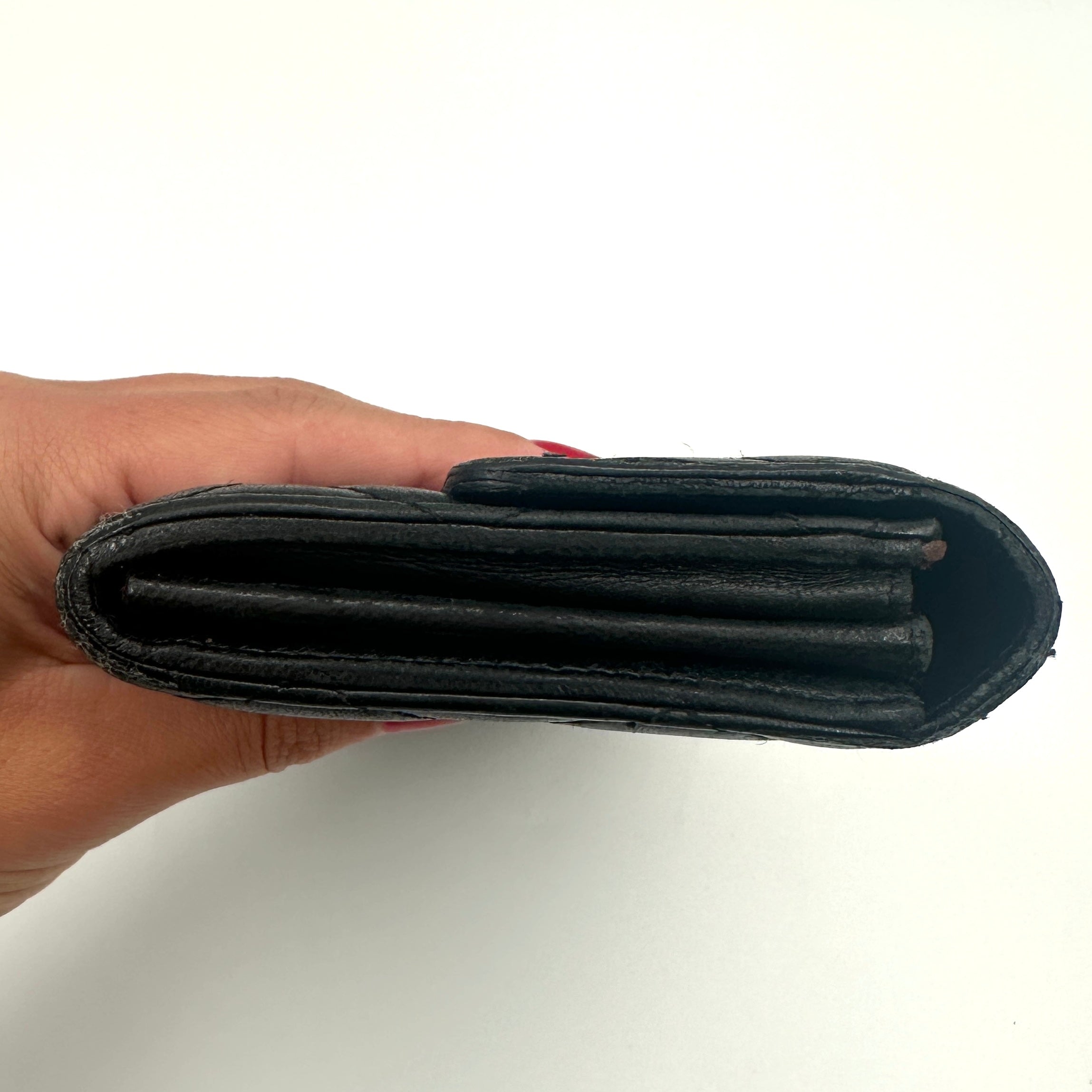 Matelasse Coco Mark Flap Long Wallet Lambskin