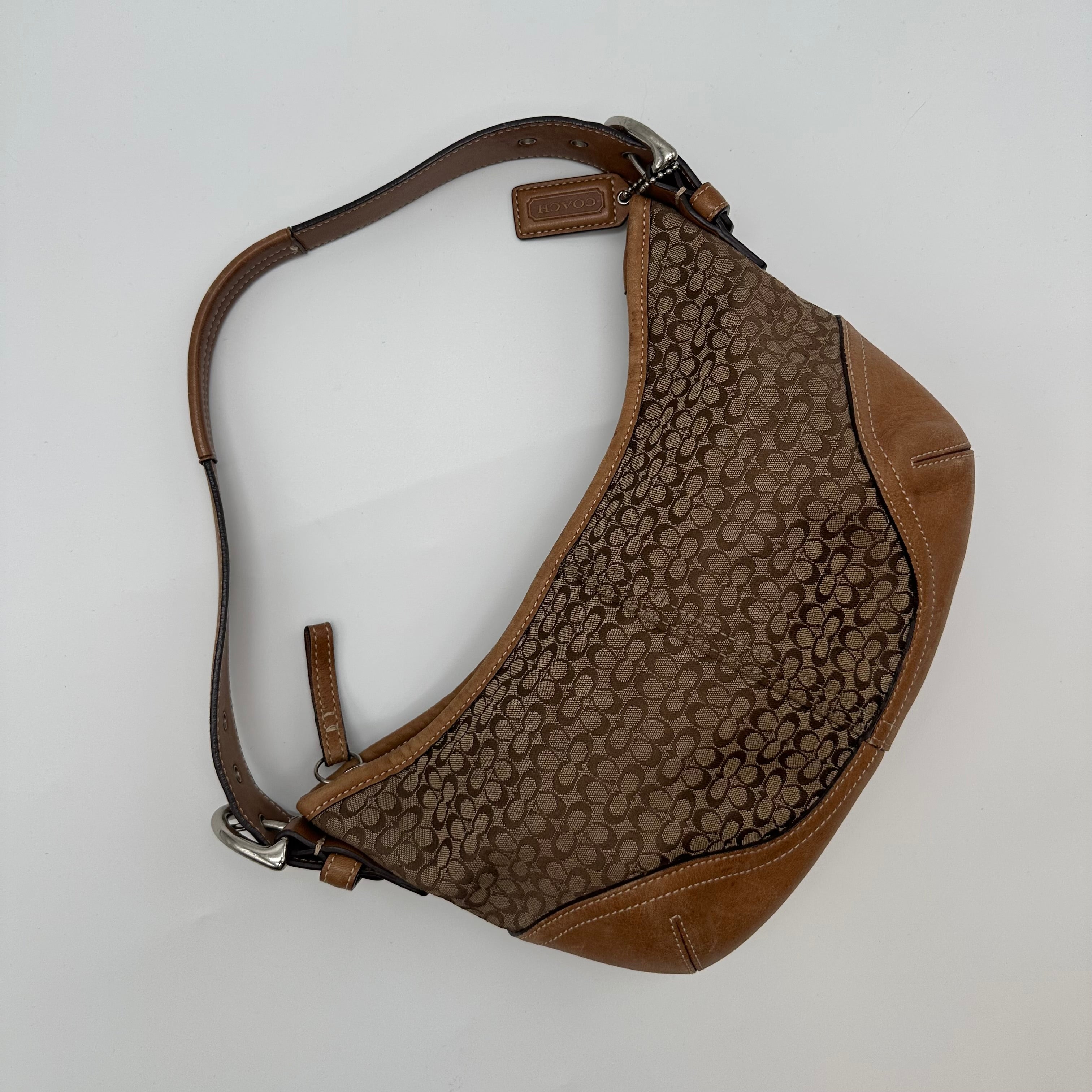 Coach Signature brown shoulder bag
