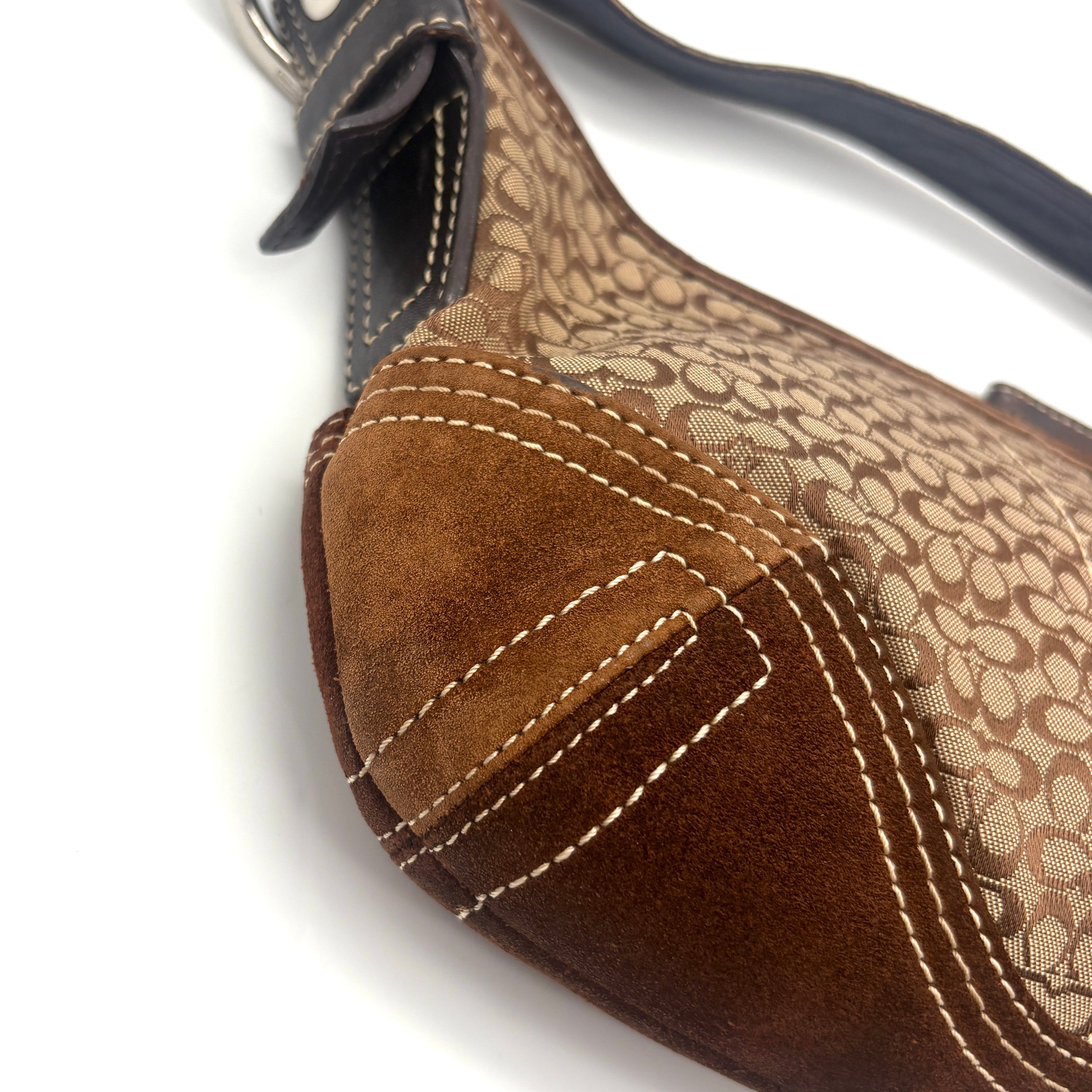 Coach Signature Suede Bag