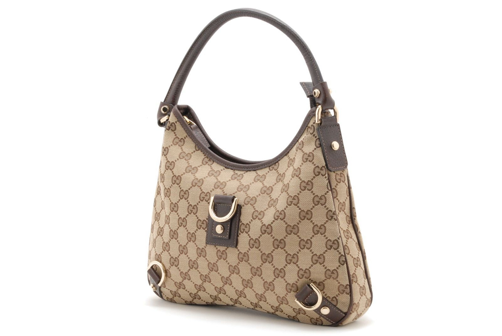 Gucci Abbey D-Ring Hobo Shoulder Bag - Brown, Leather