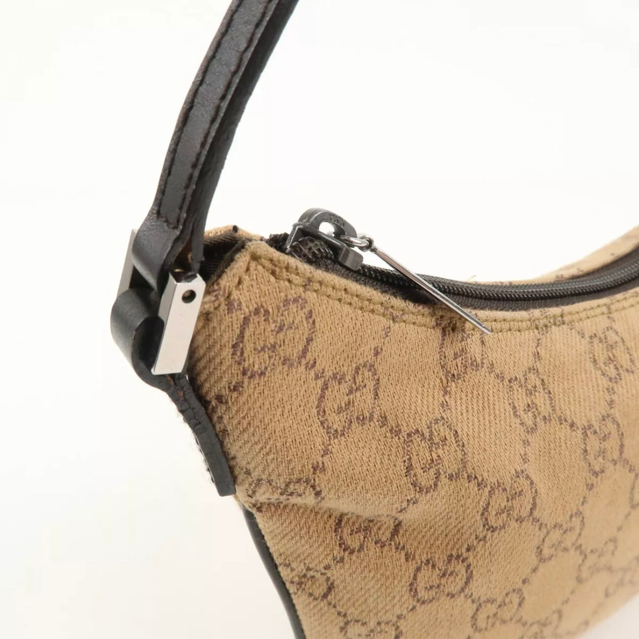 GG Denim Leather Shoulder Bag