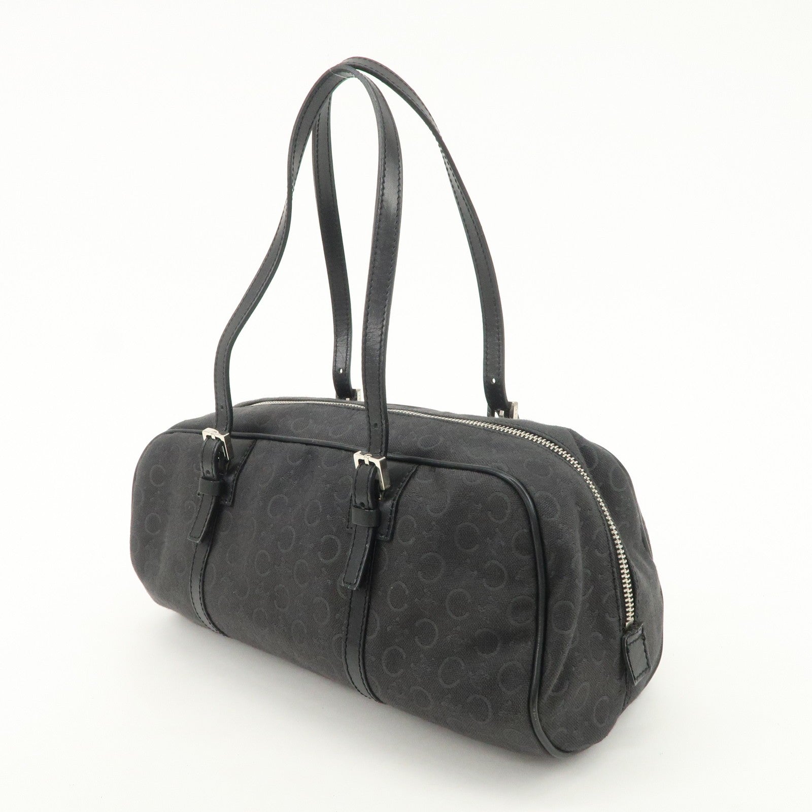 Celine C Macadam Mini Boston Bag - Black, Canvas