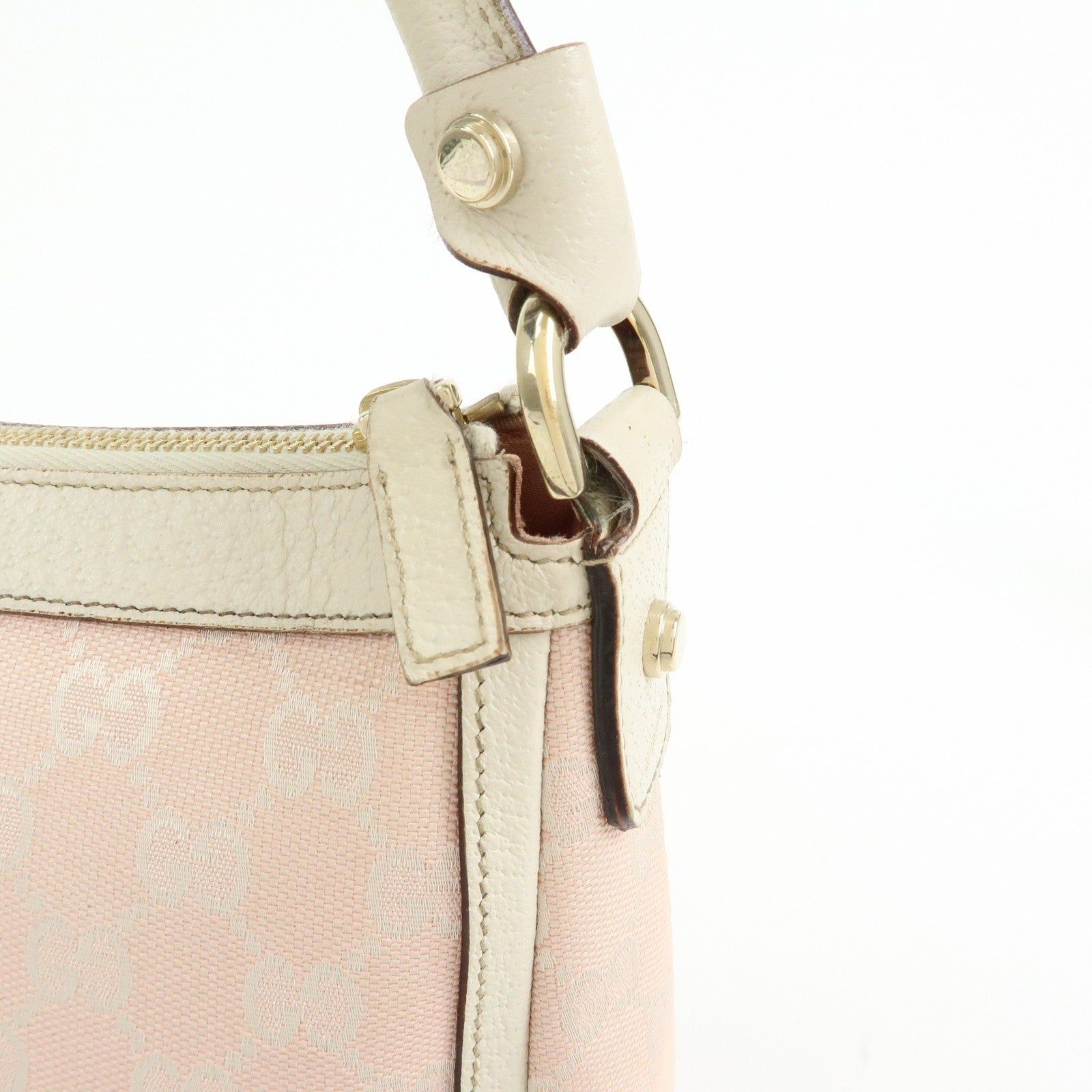 Gucci GG Canvas Shoulder Bag - Pink White, Canvas