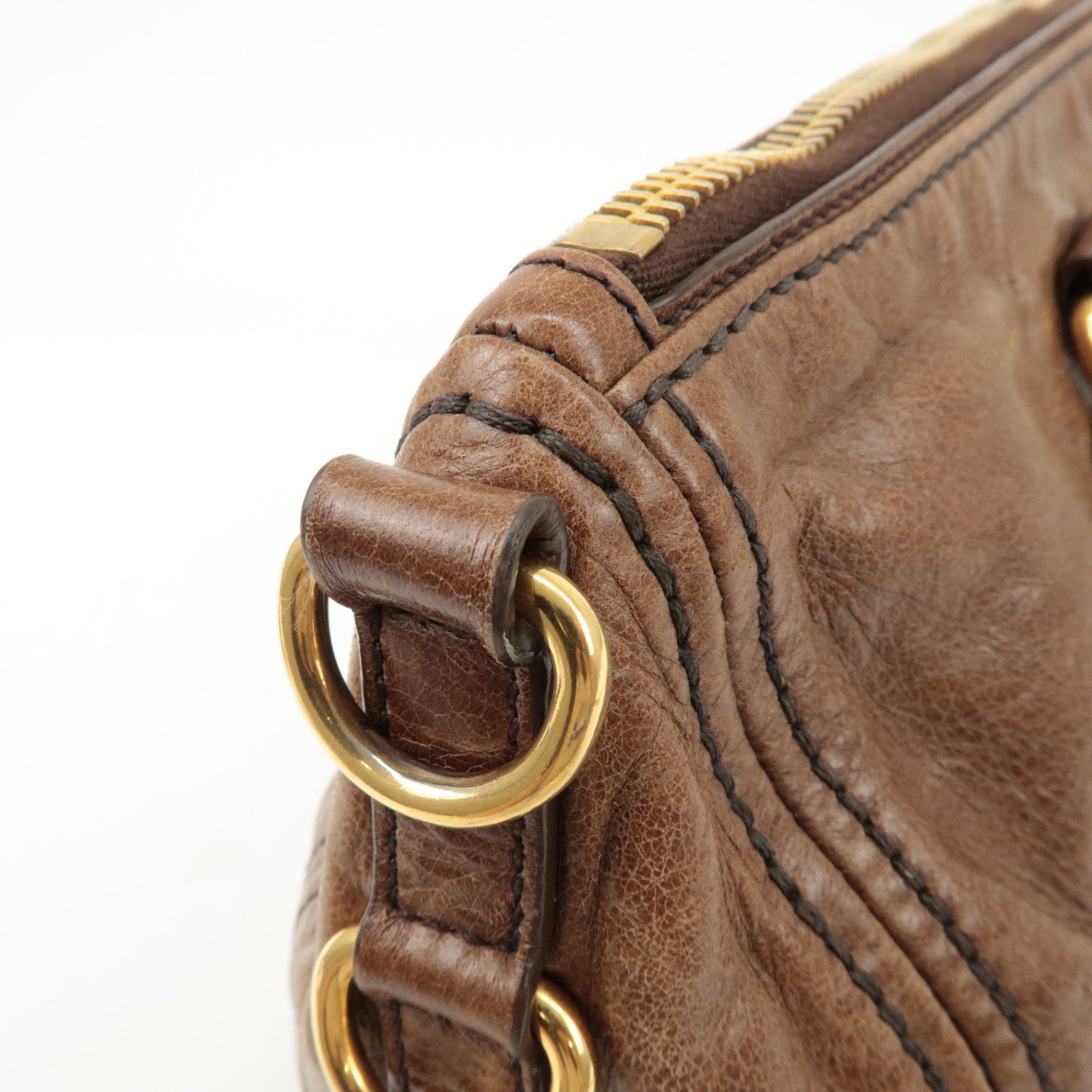 Prada 2way Bag - Brown, Leather