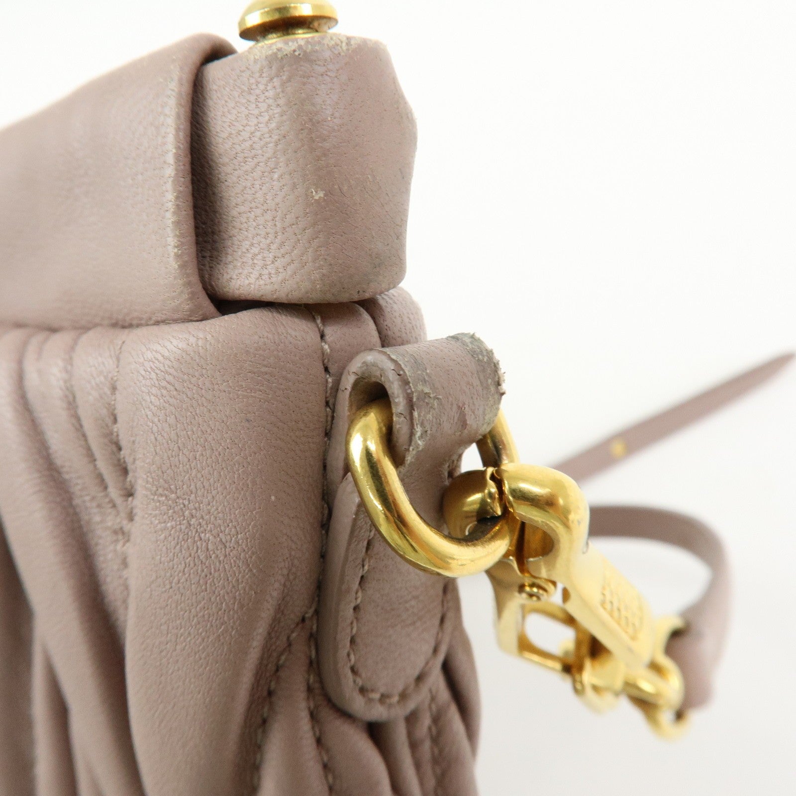 Miu Miu Handbag - Pink Beige, Nappa Leather