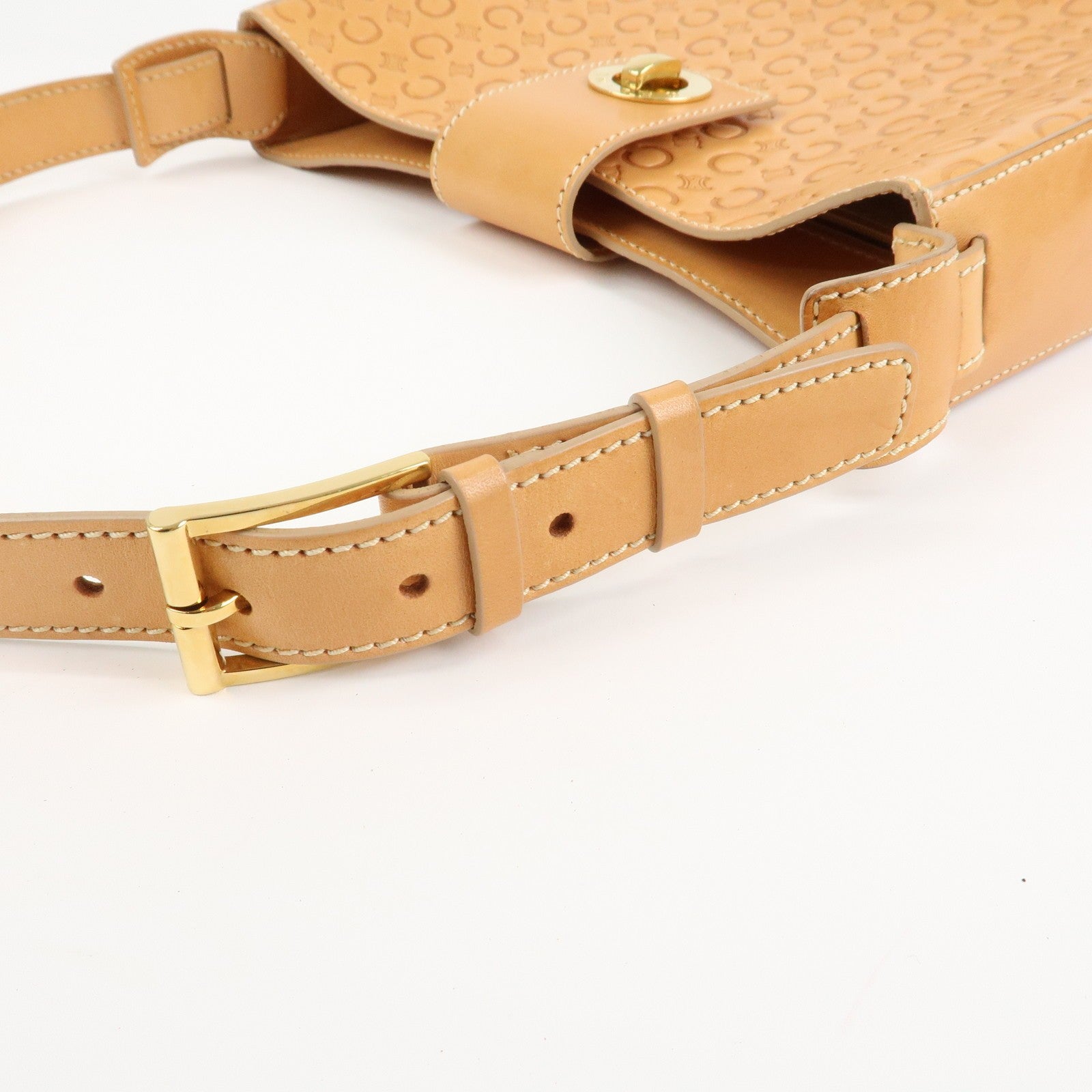 Celine C Macadam Shoulder Bag - Beige, Leather