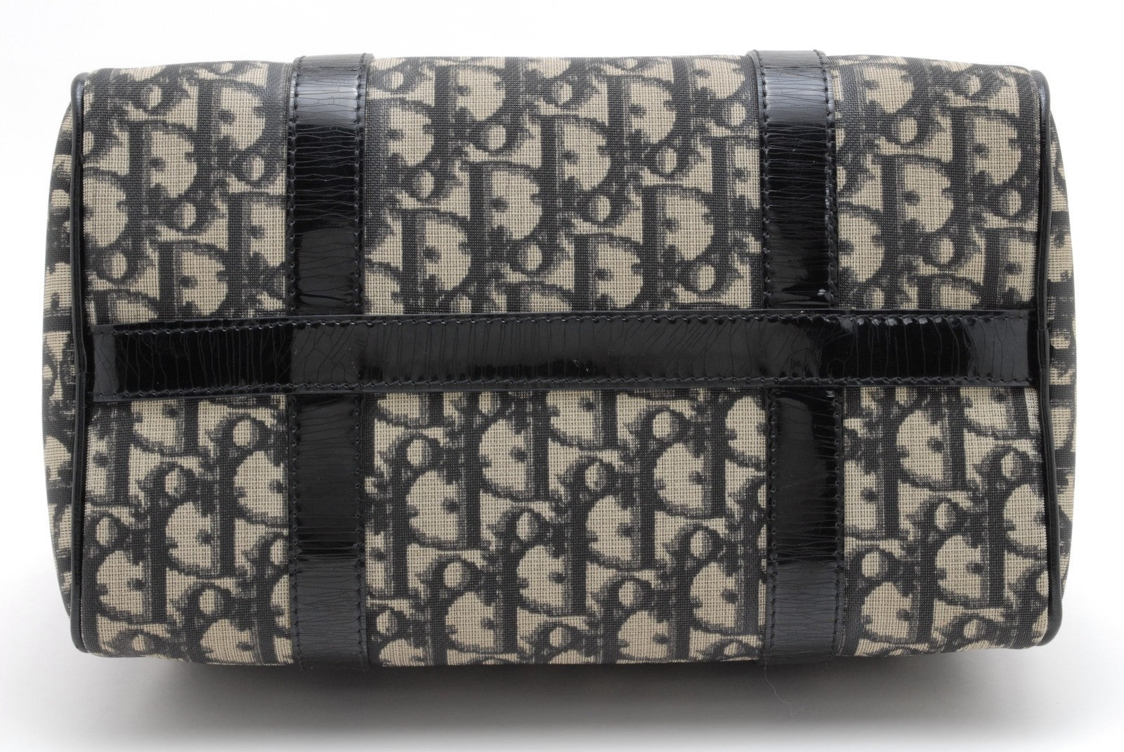 Christian Dior Trotter Boston Hand Bag - Black, Canvas