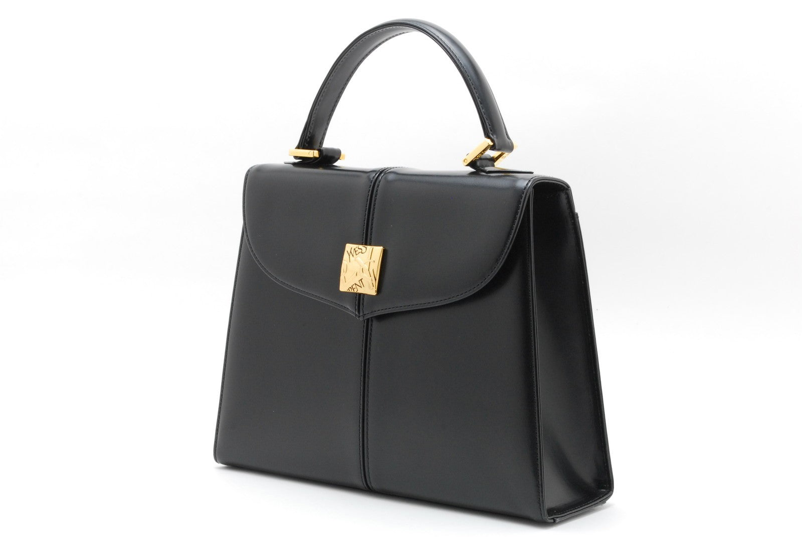 Yves Saint Laurent Vintage Top Handle Handbag - Black, Leather