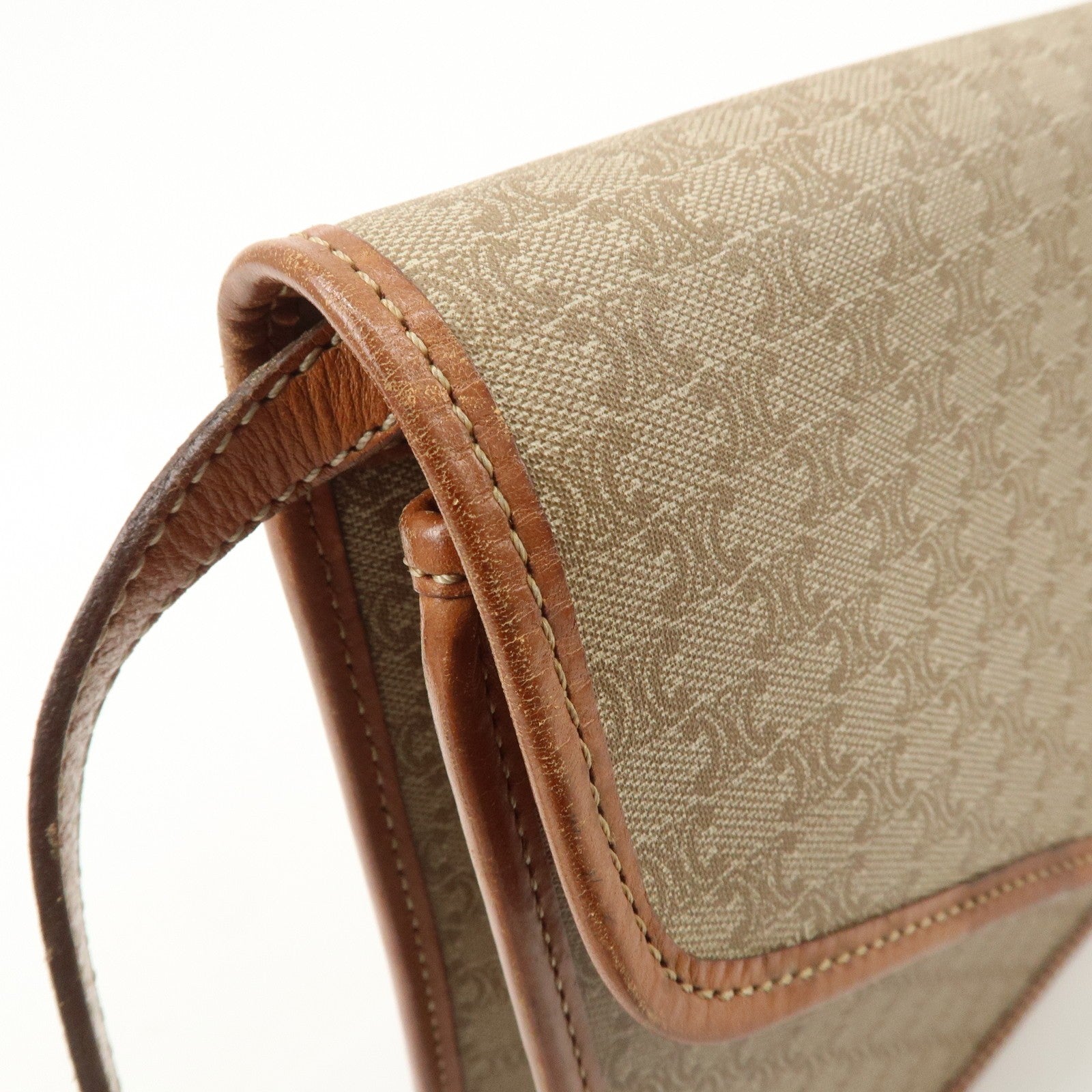 Celine C Macadam 2Way Bag - Beige Brown, PVC Leather