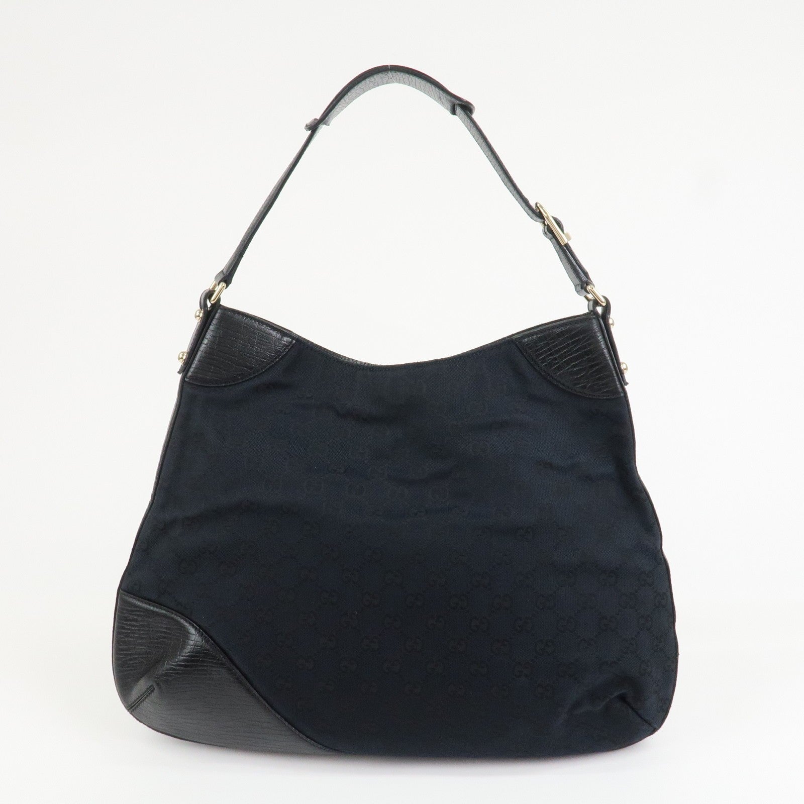 Gucci Horsebit Shoulder Bag - Black, Canvas