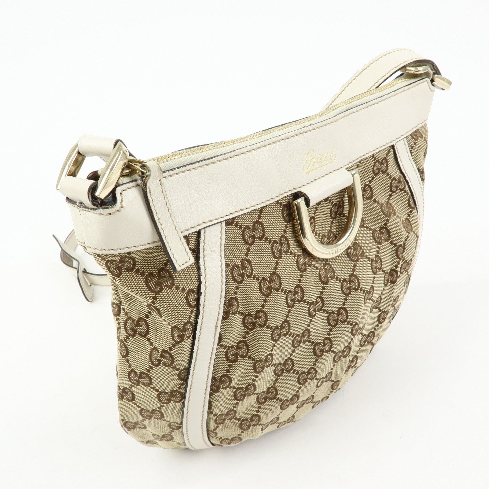 Gucci Abbey Shoulder Bag - Beige, GG Canvas, Leather
