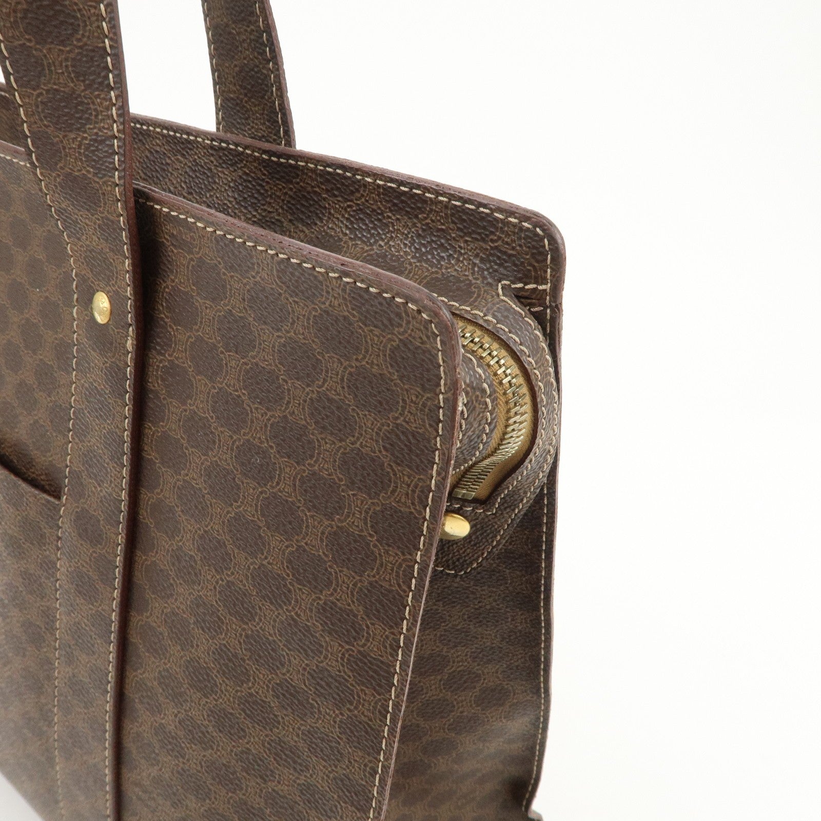 Celine Macadam Tote Bag - Brown, PVC Coating Canvas