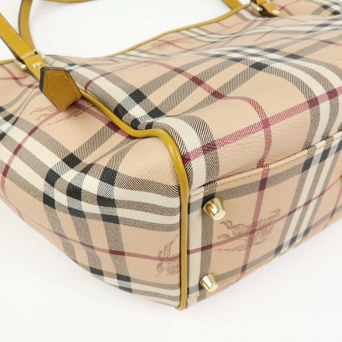 Burberry Tote Bag - Beige, Mustard Yellow, PVC, Leather- מגיע עם הארנק