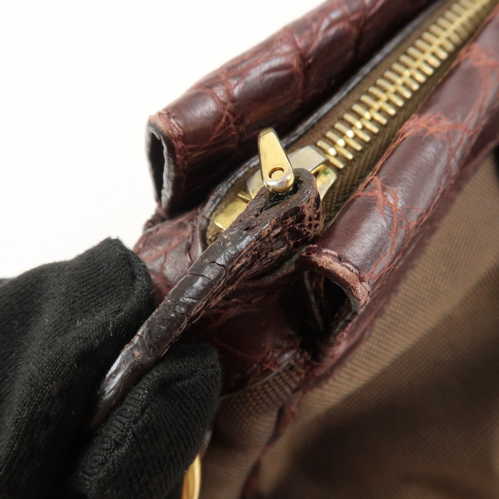 Prada 2Way Shoulder Bag - Brown, Canvas and Embossed Leather