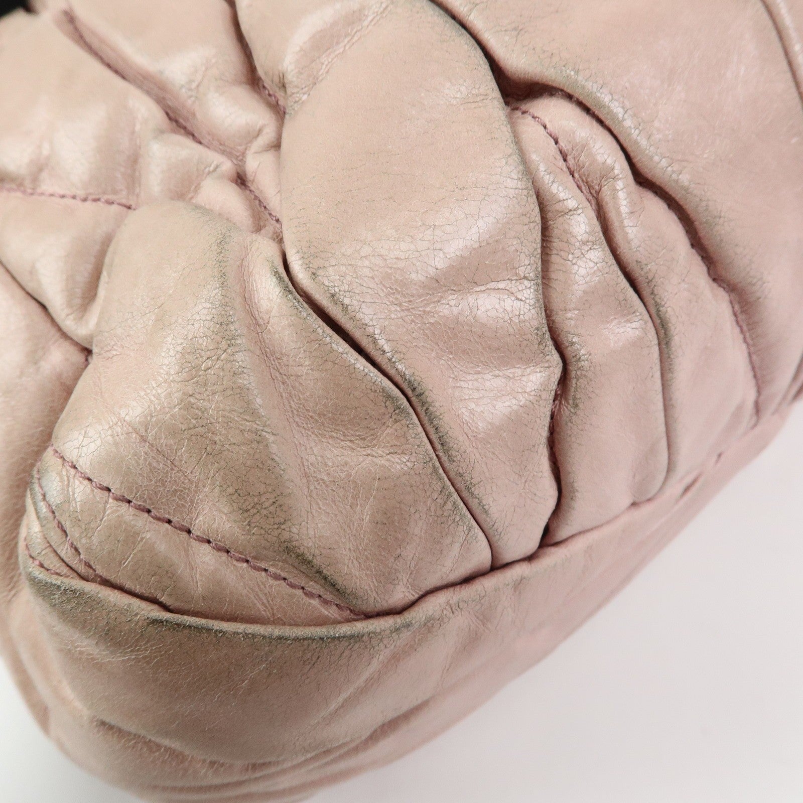 Miu Miu Matelasse 2Way Bag - Pink Beige, Leather