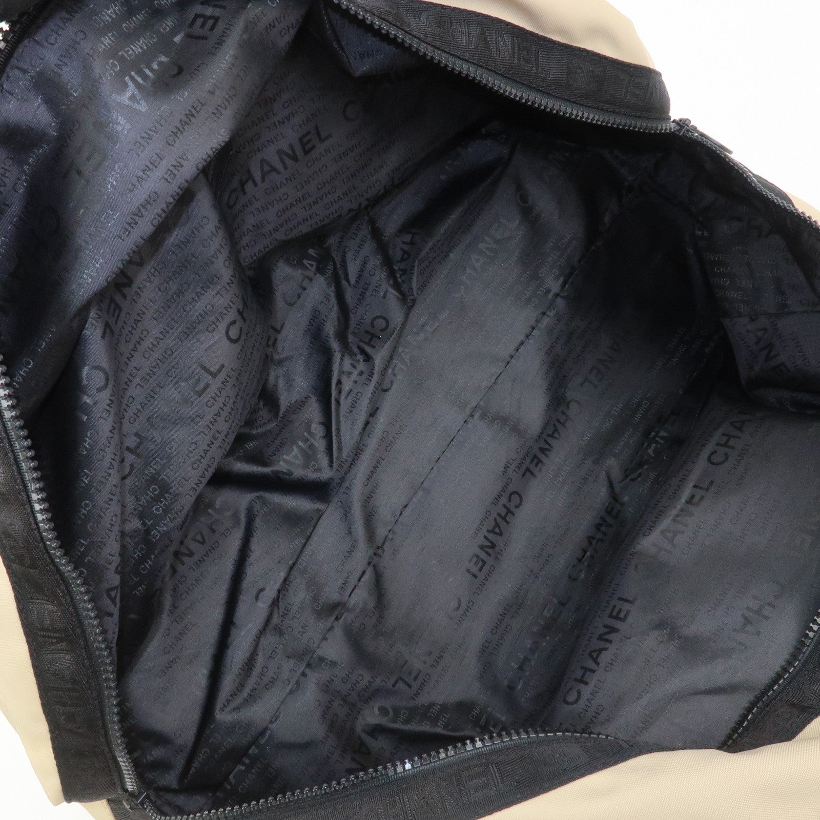 Chanel Travel Bag - Beige, Black, Nylon