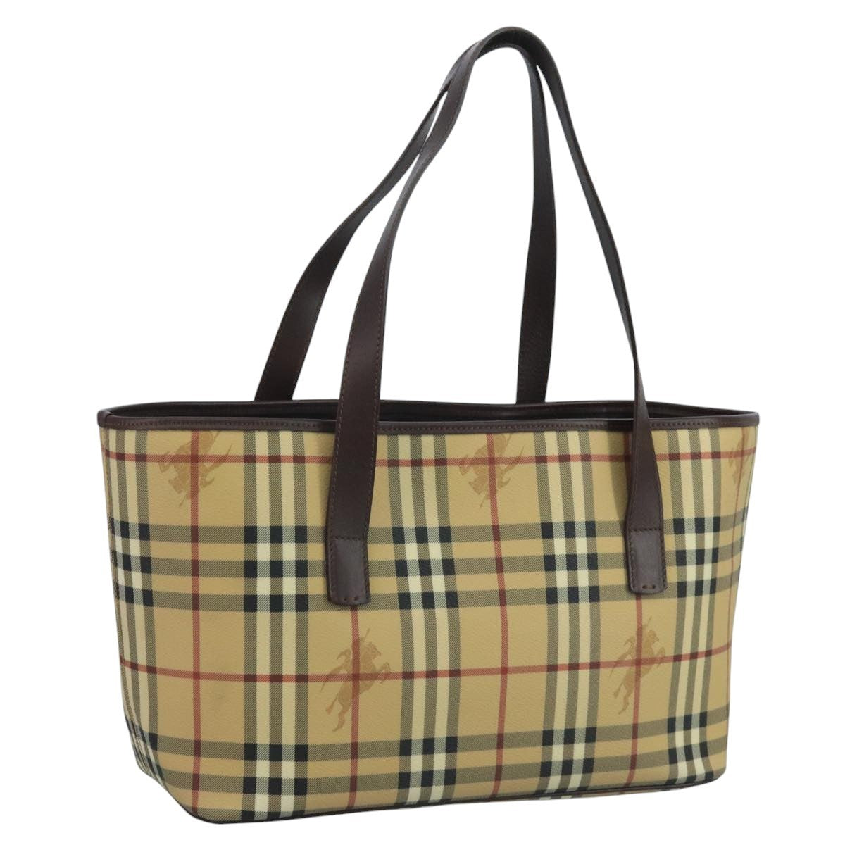Burberry Nova Check Tote Bag - Beige, PVC Leather