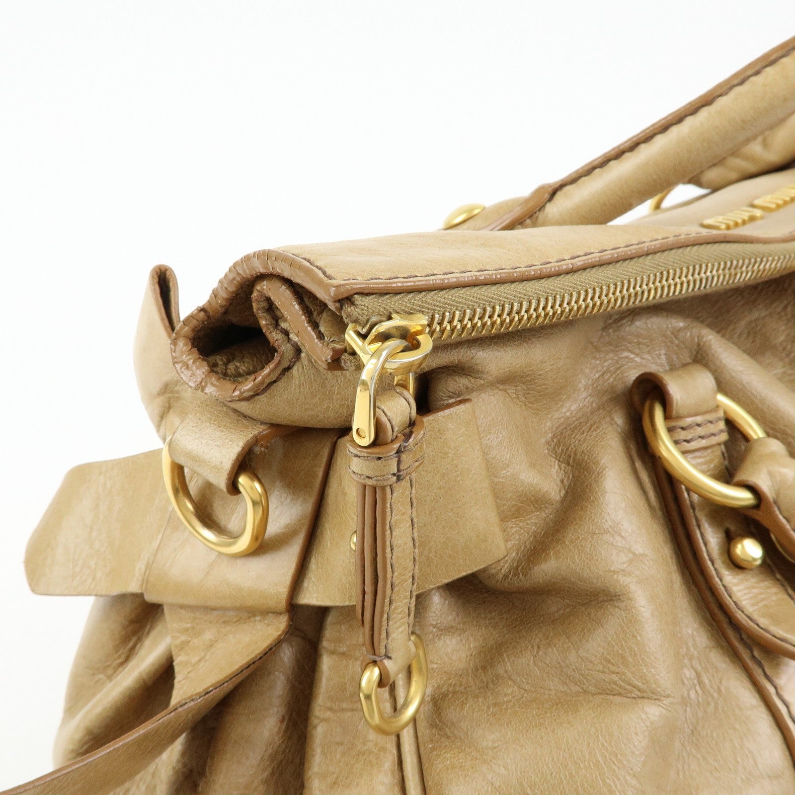 Miu Miu Handbag - Beige, Leather