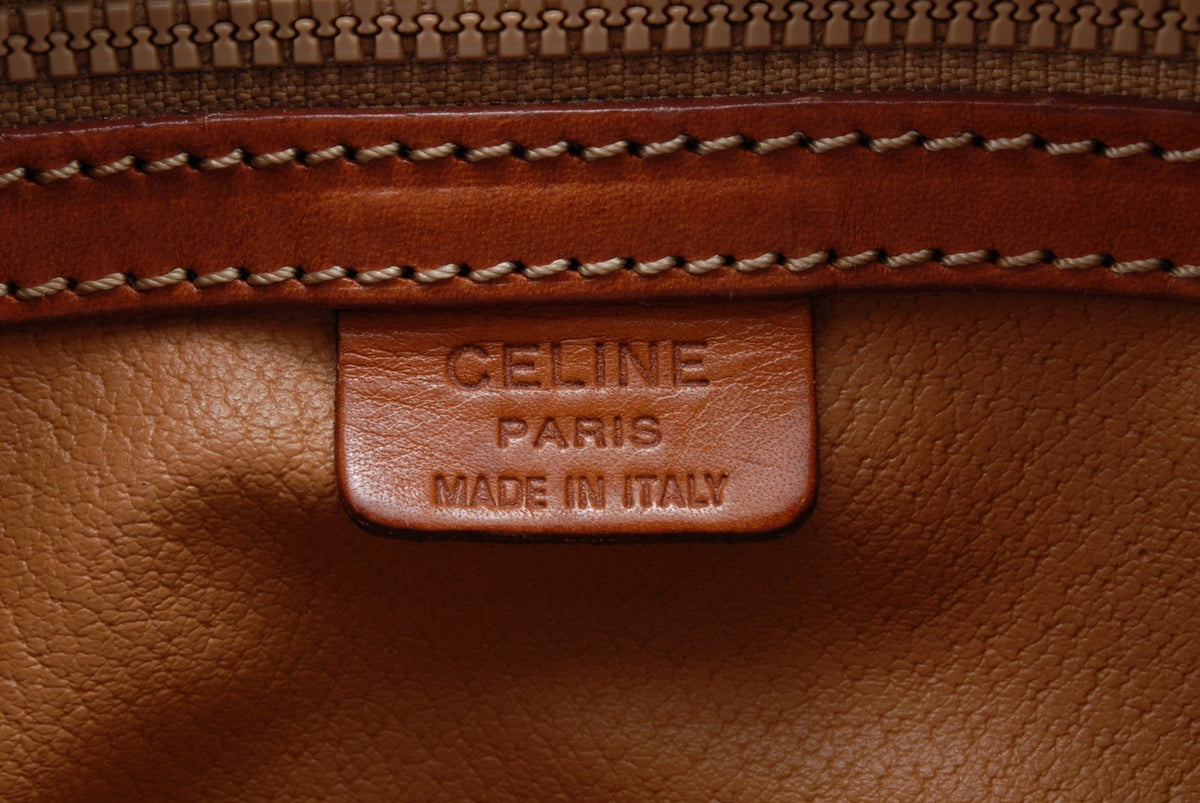 Celine Macadam Boston Handbag - Brown, PVC Leather
