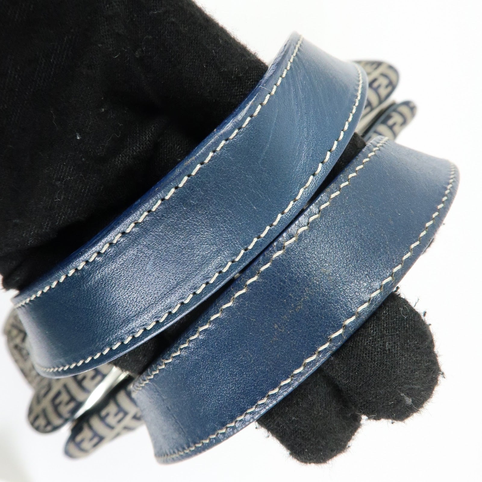 Fendi Zucchino Tote Bag - Navy, Canvas and Leather