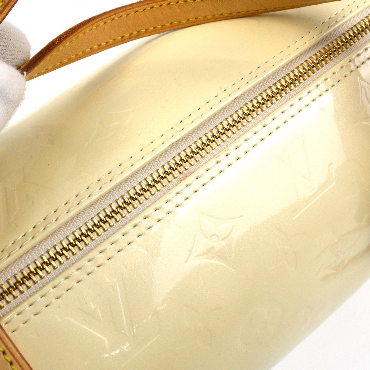 Louis Vuitton Bedford Handbag - White, Patent Leather