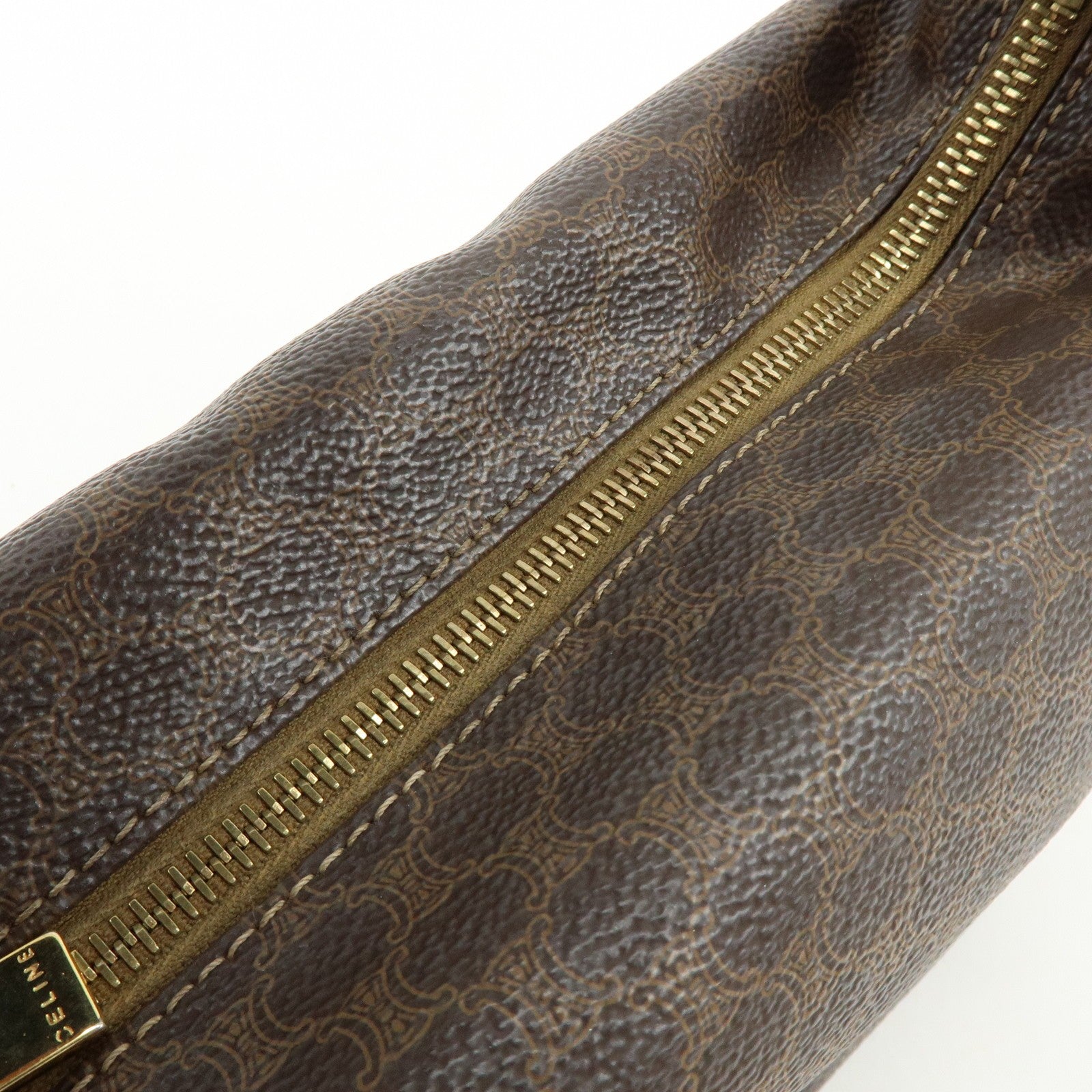 Celine Macadam Hand Bag - Brown, PVC Leather