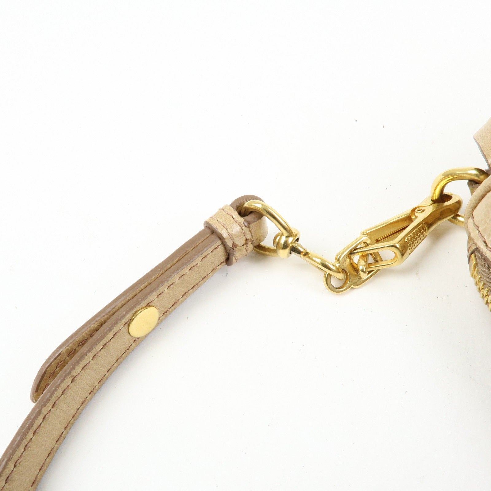 Miu Miu Double Sided Ribbons Handbag - Beige, Leather