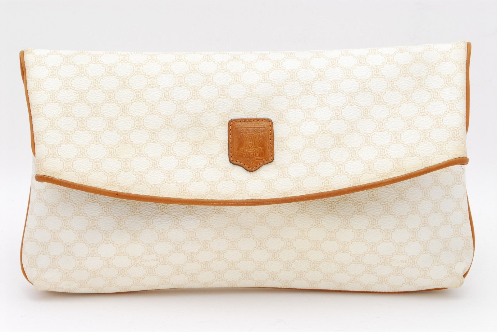 Celine Macadam Clutch - Beige, PVC Leather