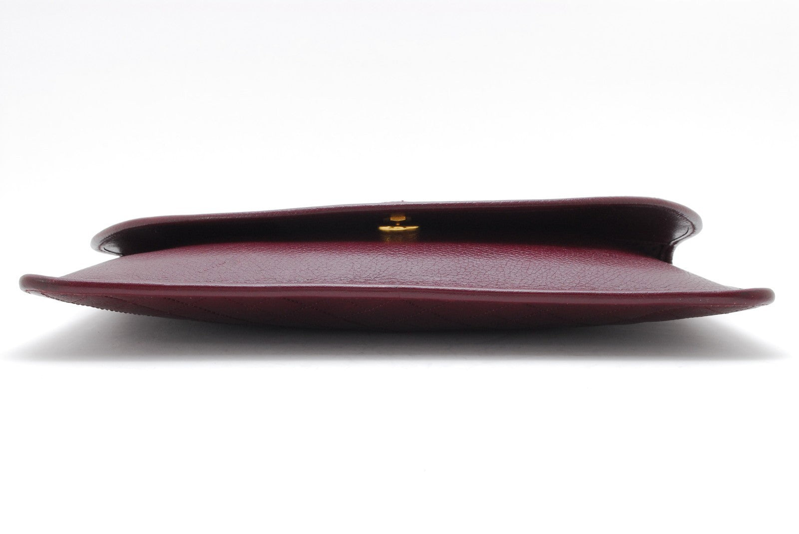 Yves Saint Laurent Quilted Clutch Bag - Red Bordeaux, Leather
