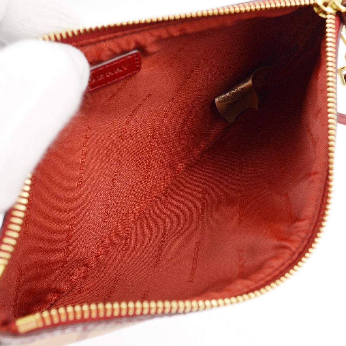 Burberry House Check Crossbody Bag - Beige Red, Leather PVC