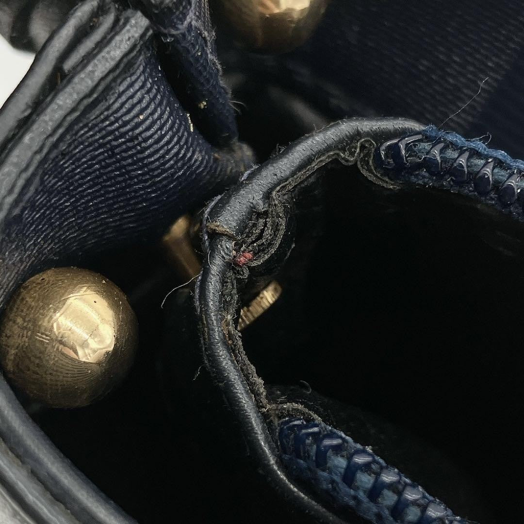 Fendi Pecan Pattern Shoulder Bag - Black x Navy, PVC Leather