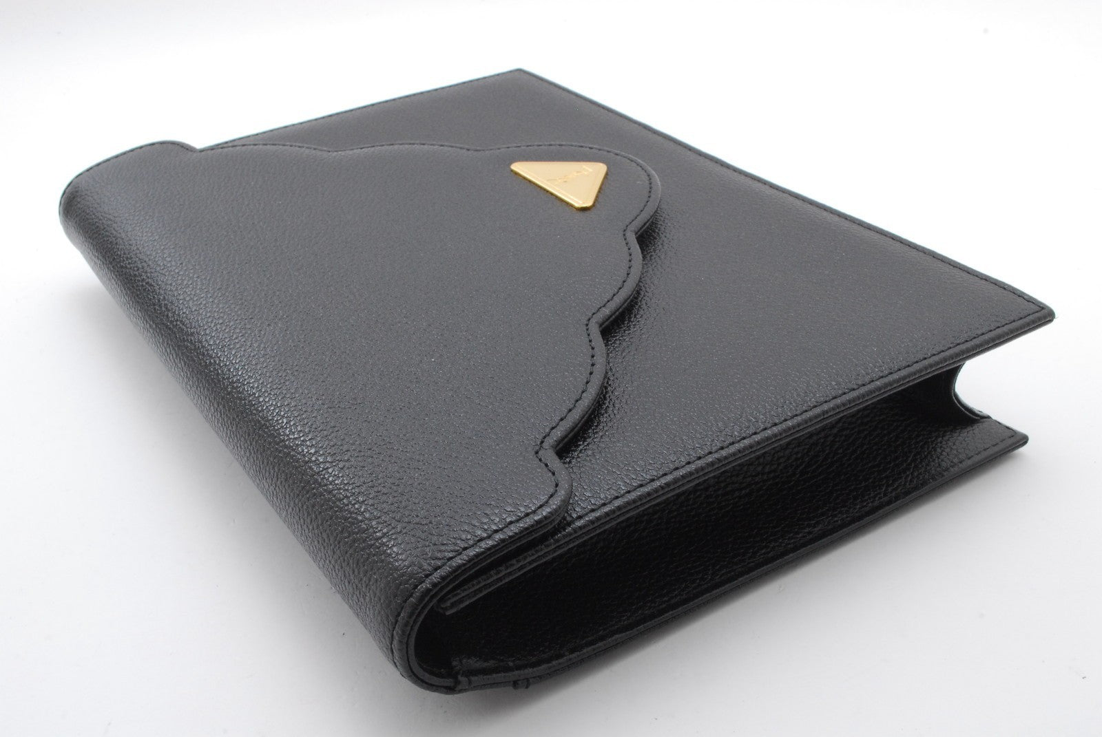 Saint Laurent Yves Vintage Clutch - Black, Leather