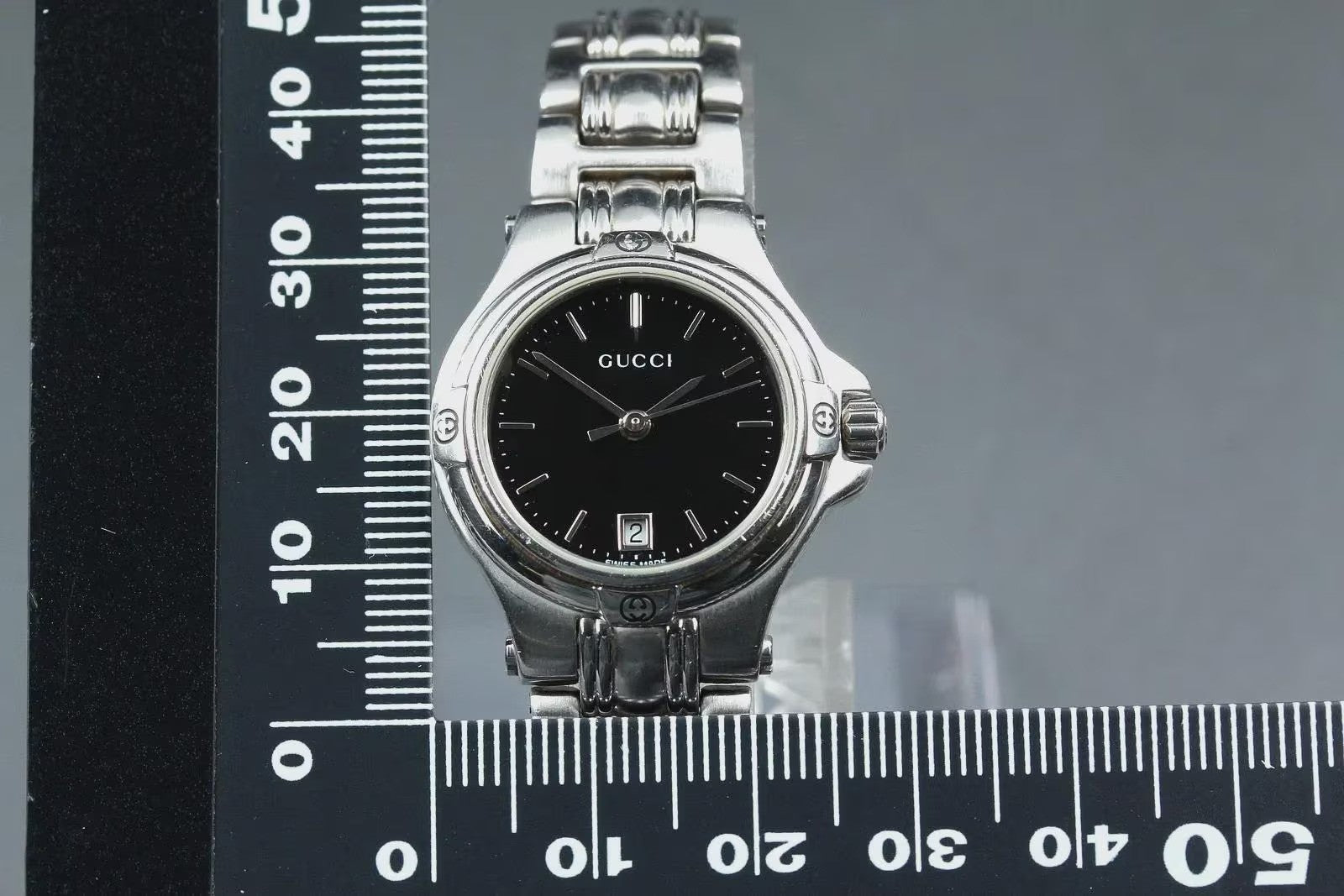 Gucci 9040L Wristwatch - Black, Stainless Steel