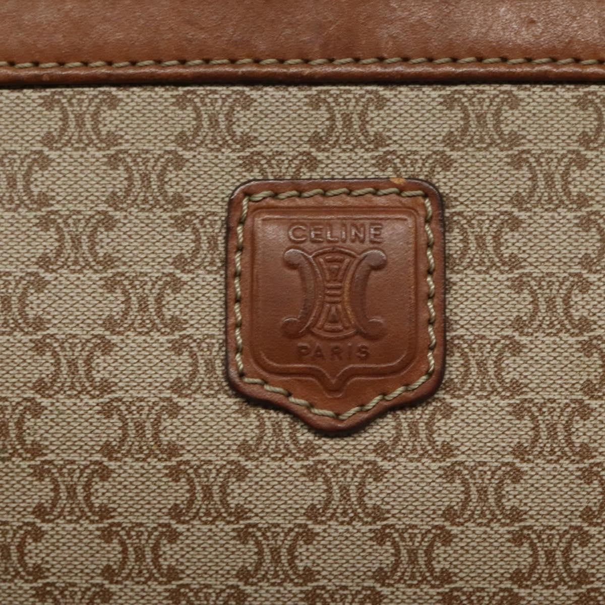 Celine Macadam Hand Bag - Beige/Gold, Canvas