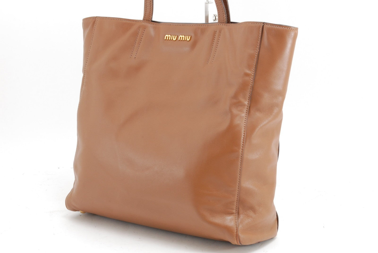 Miu Miu Tote Bag - Camel Brown, Leather