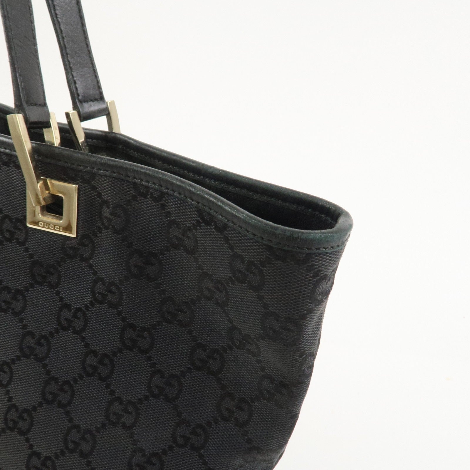 Gucci Tote Bag - Black, GG Canvas and Leather