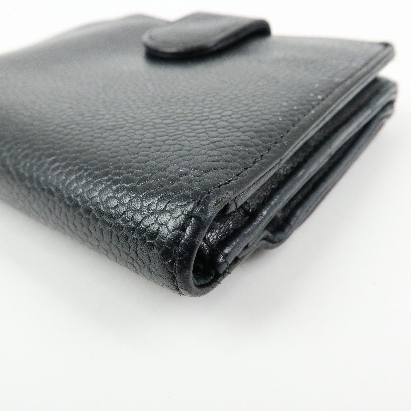 CHANEL COCO Mark Compact Wallet - Black, Caviarskin